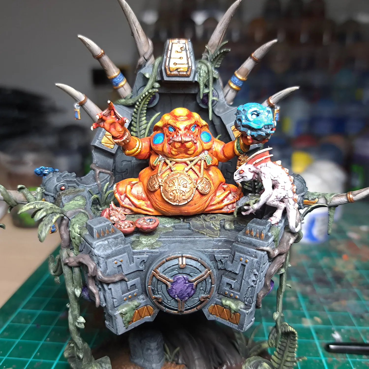 Frog mage painted miniature